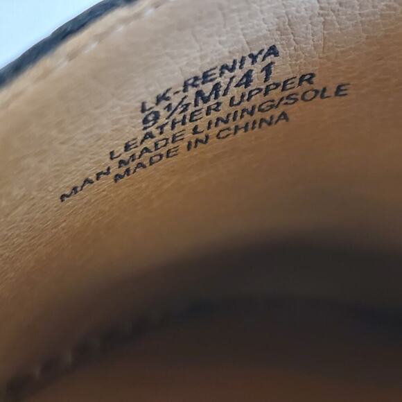 Lucky Brand Sandals Size 10 Fynna Woven Slide Leather Black White Boho - Picture 5 of 13